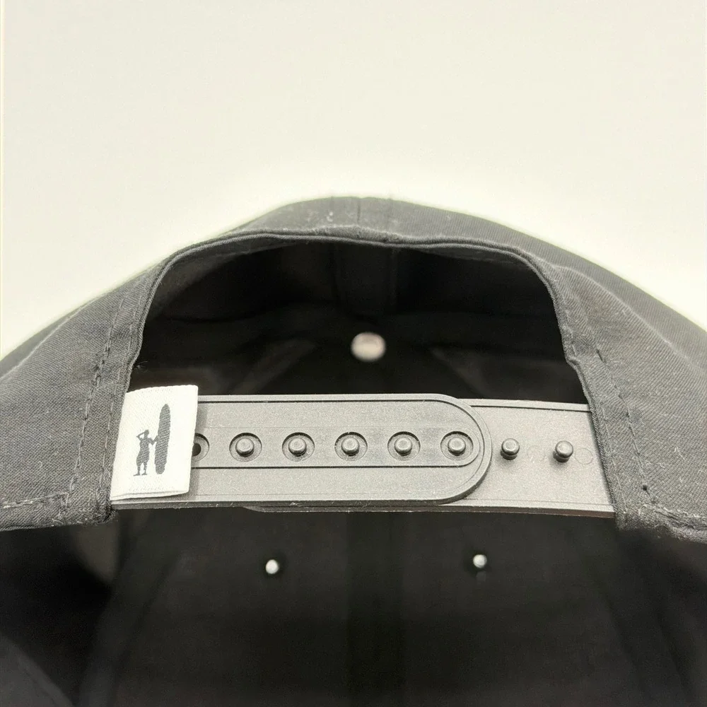Johnnie-O Hat Black Snapback Baseball Cap Surf Logo OSFM